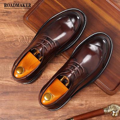 罗德梅科皮鞋男款英伦风商务正装德比鞋真皮透气休闲结婚新郎鞋子