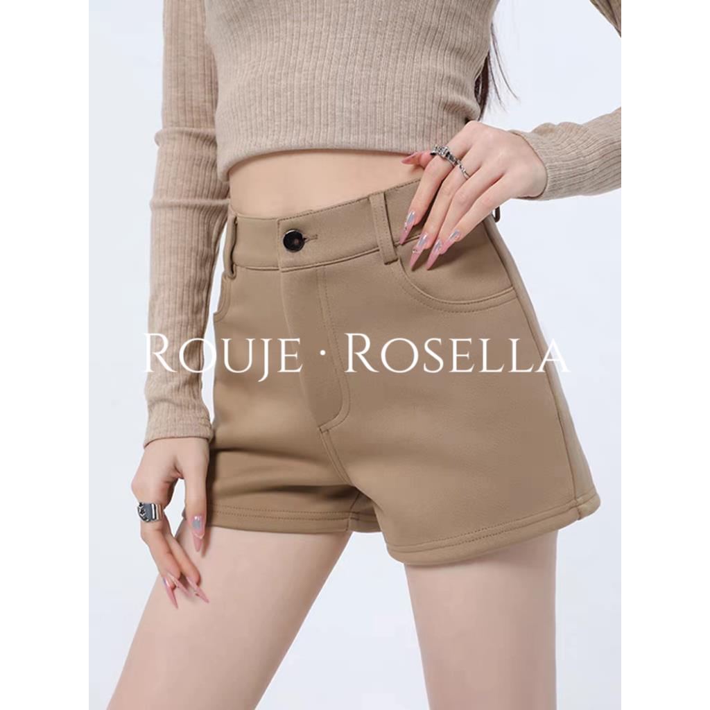 法国Rouje Rosella⭐西装短裤女春秋小个子外穿a字辣妹打底靴裤