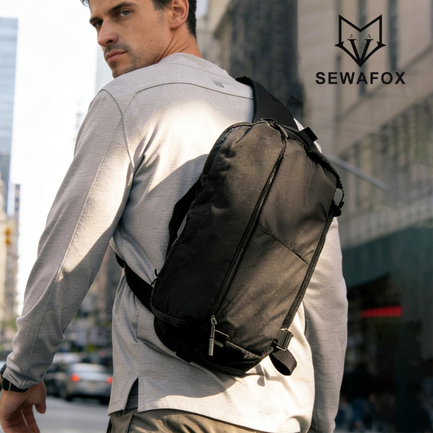 SEWAFOX户外防水轻便单肩背包男