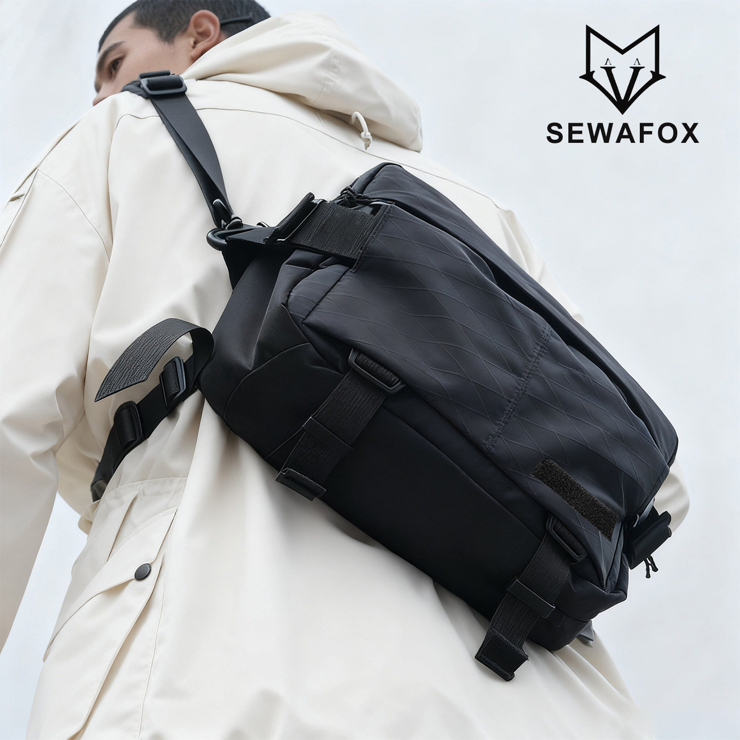 单肩斜挎包相机包xpac机能防水战术邮差包男士单肩包女摄影包男包