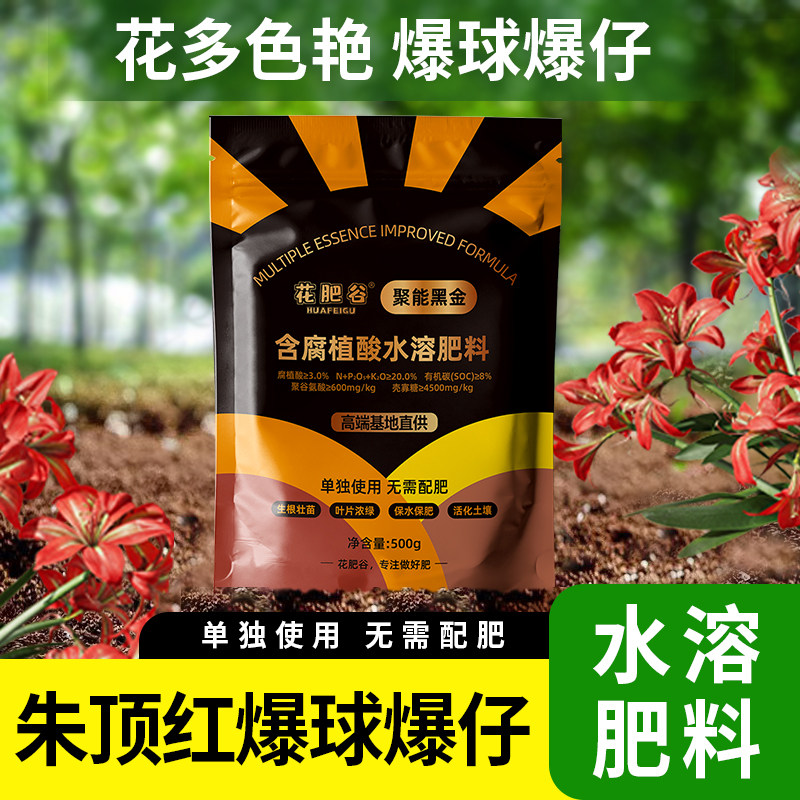 花肥谷朱顶红种球爆仔肥壳寡糖农用聚谷氨酸微生物菌剂有机水溶肥