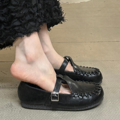 保暖厚底玛丽珍加绒浅口玛丽珍