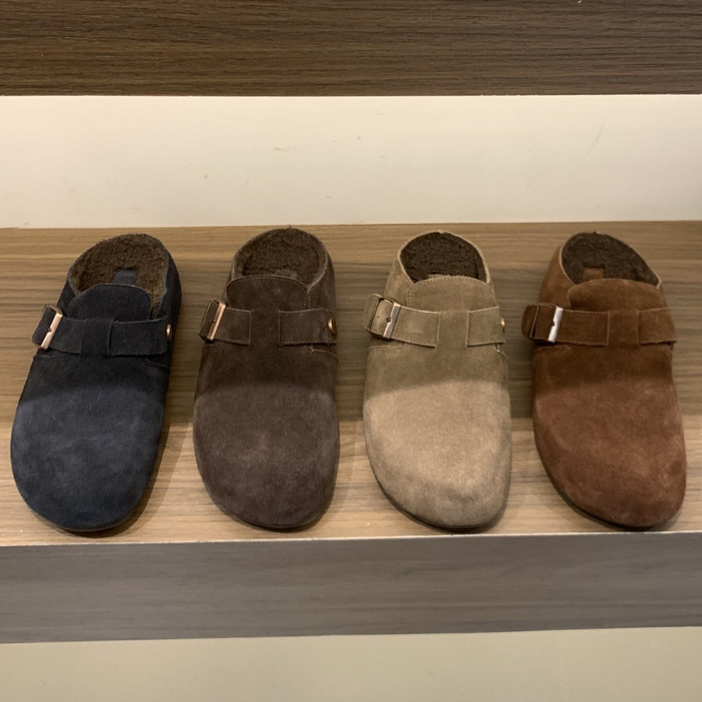 港版英伦风真皮厚底加绒勃肯鞋女春秋季新款皮带扣保暖软木半拖鞋,女鞋,勃肯鞋/软木鞋,淘宝优惠券,粉丝福利购,淘宝优惠卷