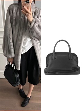 现货r*款Agnes保龄球褶皱包内里羊皮枕头包复古手提百搭通勤包