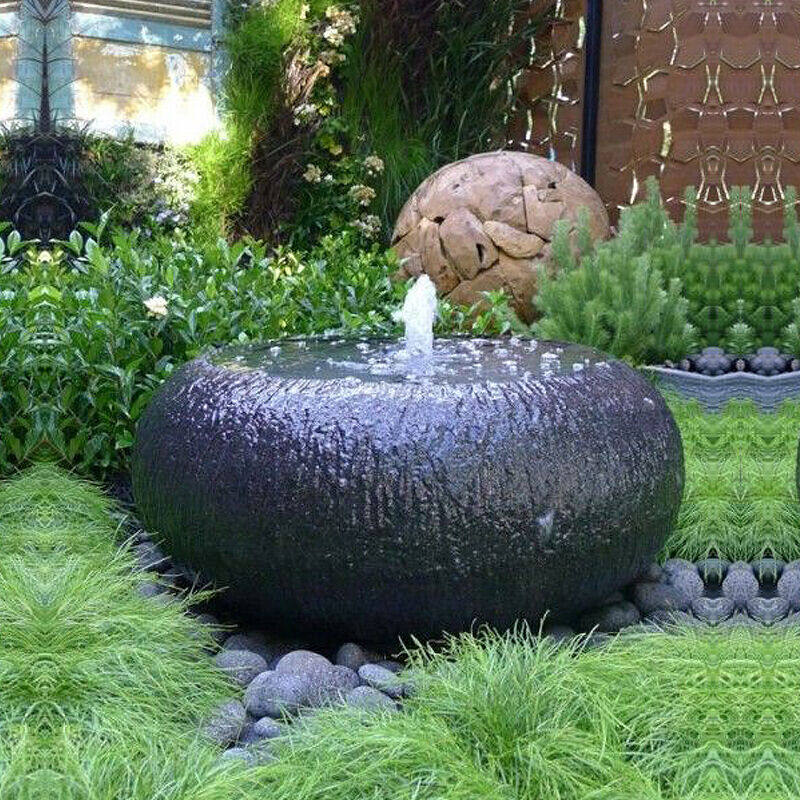 定制定制流水石钵洗手盆日式枯山水造景石盆洗手池花园景观水槽民