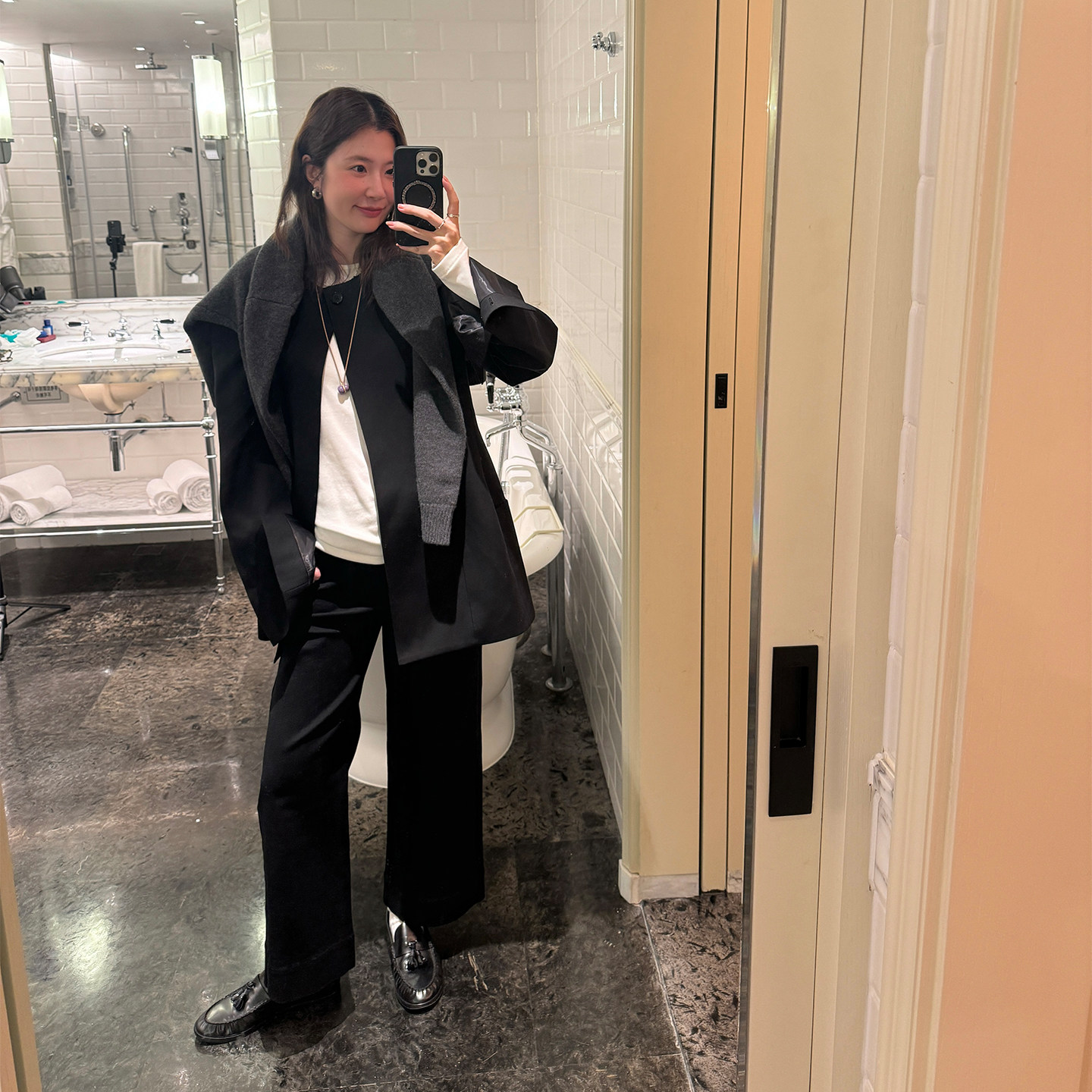 FOCUS ON CC 弹力牛仔九分裤