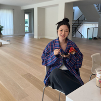FOCUS ON CC 红蓝格格纹衬衫