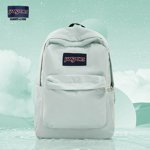 荧光绿学生书包Jansport