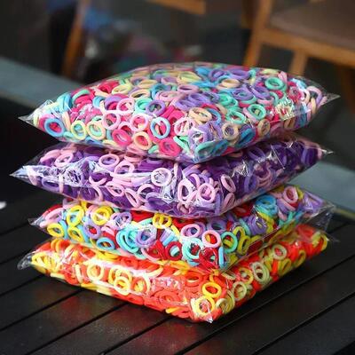 50Pcs/bag Colorful Basic Nylon Ealstic Hair Ties for Girls t