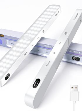 2 Pack Motion Sensor Cabinet Light Battery Display 60 LED To
