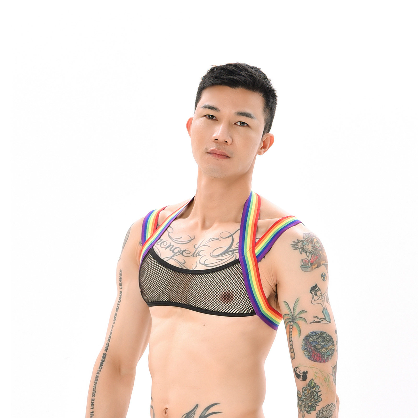 潮男性感健身束缚肩带