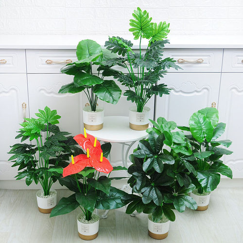 北欧阳台新款上市风桌摆盆栽室内装饰花卉绿植摆件落地仿真绿盆景
