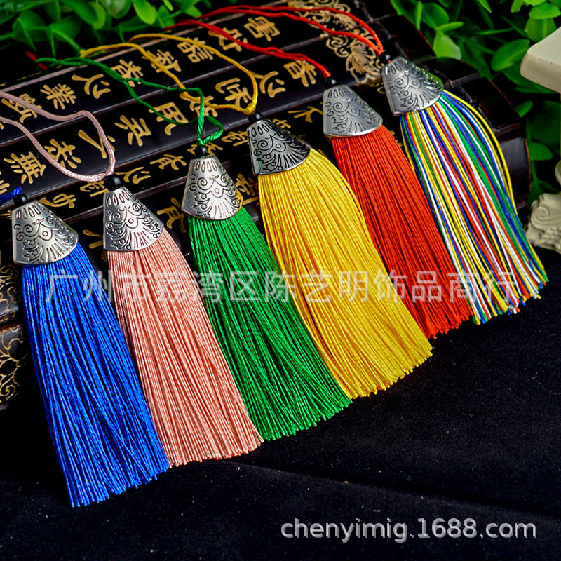 鱼嘴流苏diy短款中国结穗子手把件手串吊坠配件汽车服装手机挂件