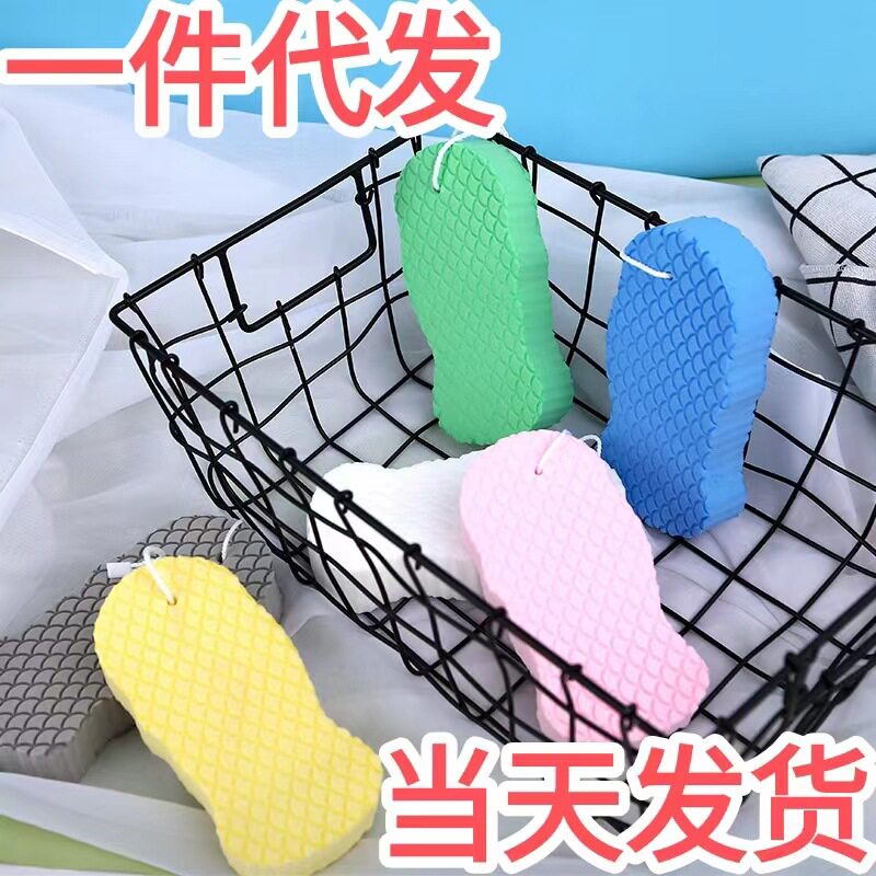 海绵背巾双层新款上市其他鱼鳞婴儿洗澡巾搓泥浴绵搓灰神器儿童