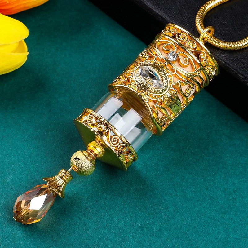 合金材质金属汽车内用装饰礼品悬吊挂式精油香薰空瓶车载香水挂件