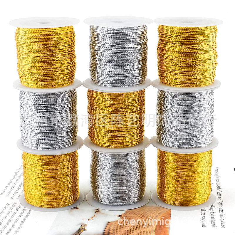 金银线3股6股9股金店金线银线编手链戒指项链挂绳DIY金扫把线绕线