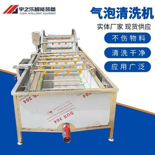 娃娃菜清洗设备全自动鼓浪式高压喷淋气泡清洗机果蔬清洗设备