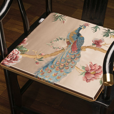 中式红木家具坐垫定制实木椅子座垫加厚款太师椅餐椅圈椅垫中国风