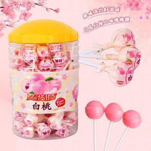 10克高颜值白桃棒棒糖果水果糖果大量特惠儿童小卖部休闲零食特惠