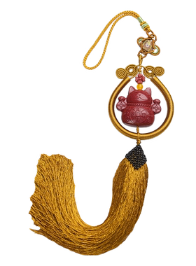 辰晟男女朱砂原创车挂流苏