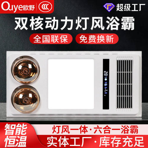 风暖浴霸卫生间家用取暖浴霸灯防水多功能灯暖六合一快速取暖
