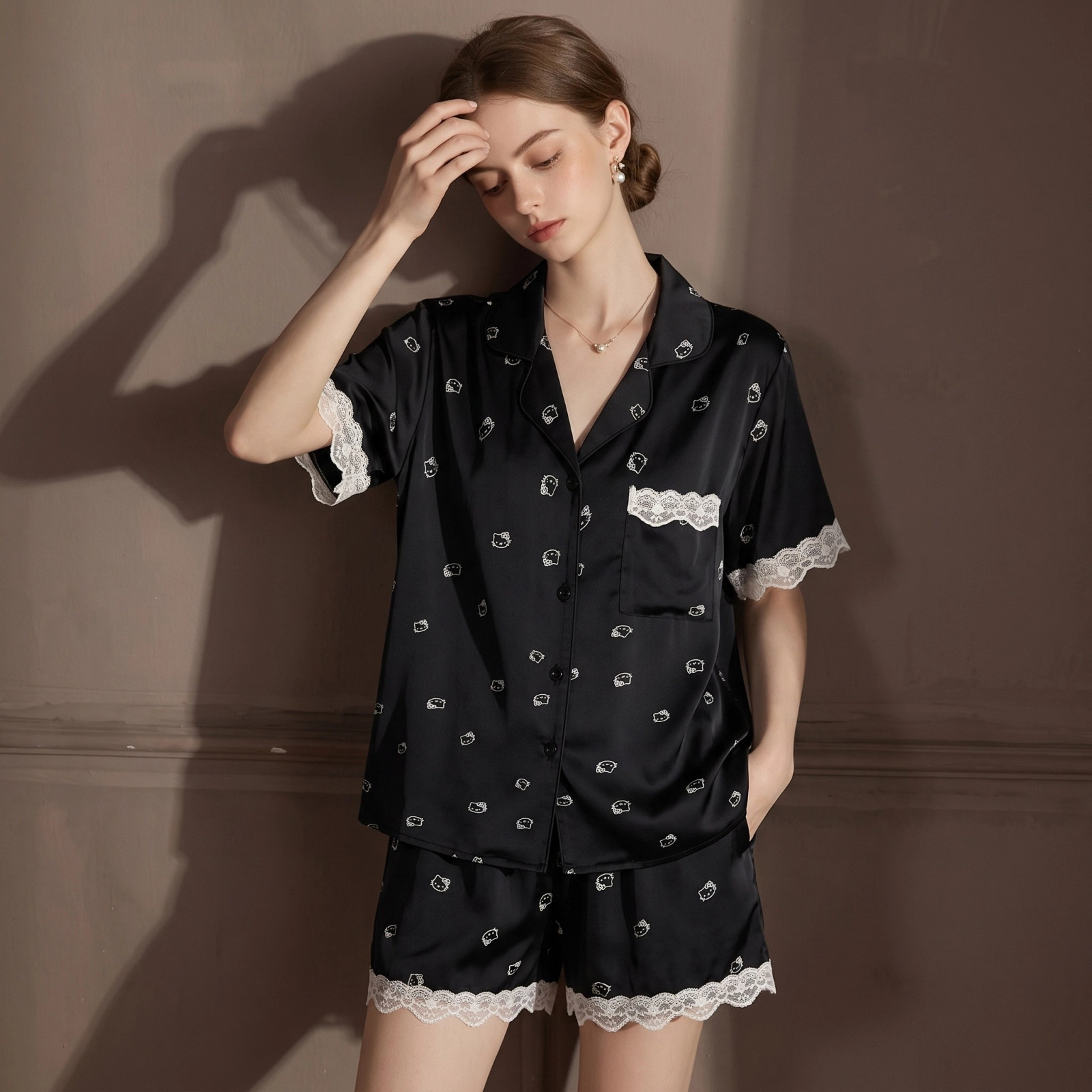 维多利亚真丝睡衣女款夏季