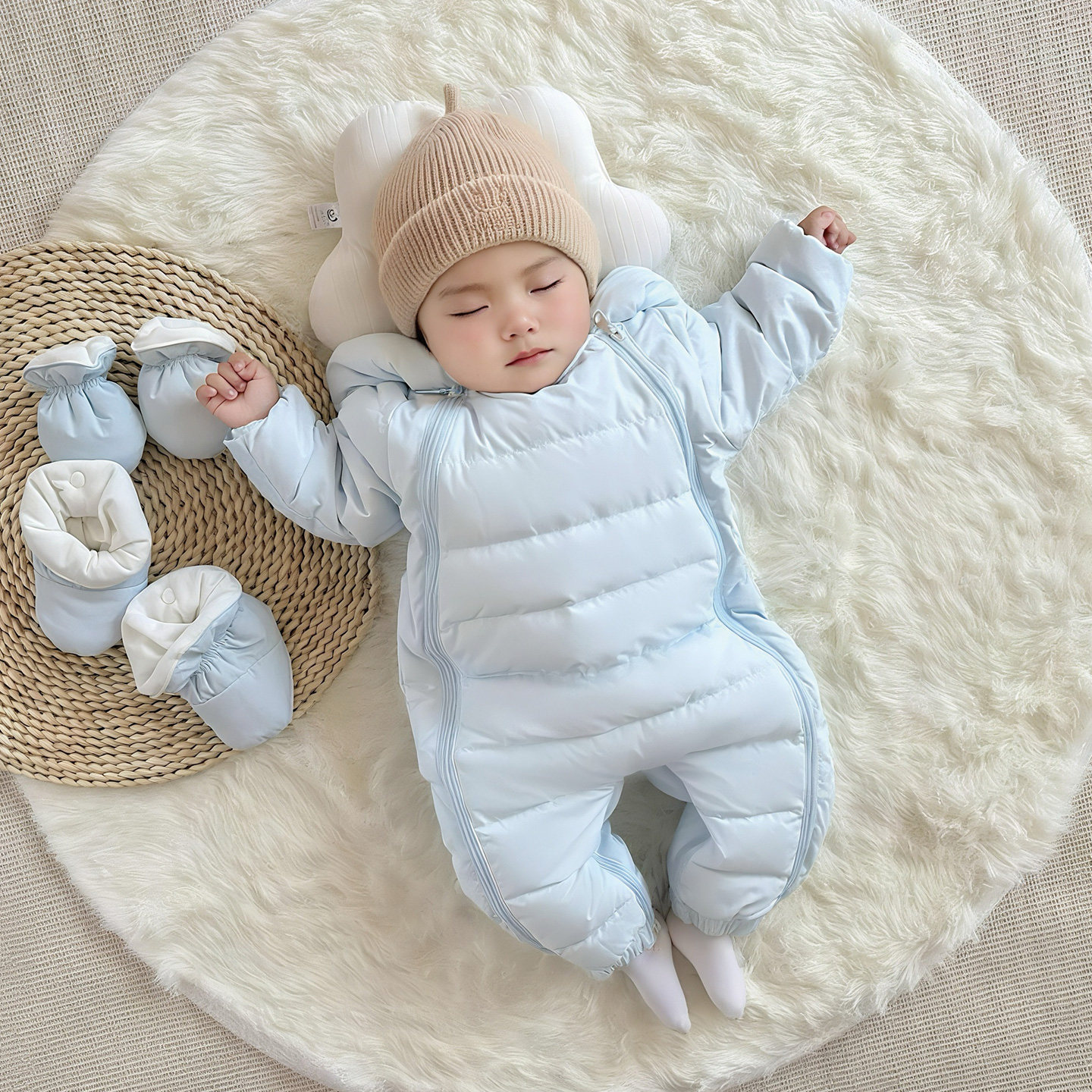 婴儿羽绒服冬季连体衣