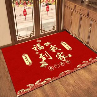 新款入户大门口地垫红色喜庆客厅玄关走廊毯卧室厨房阳台垫