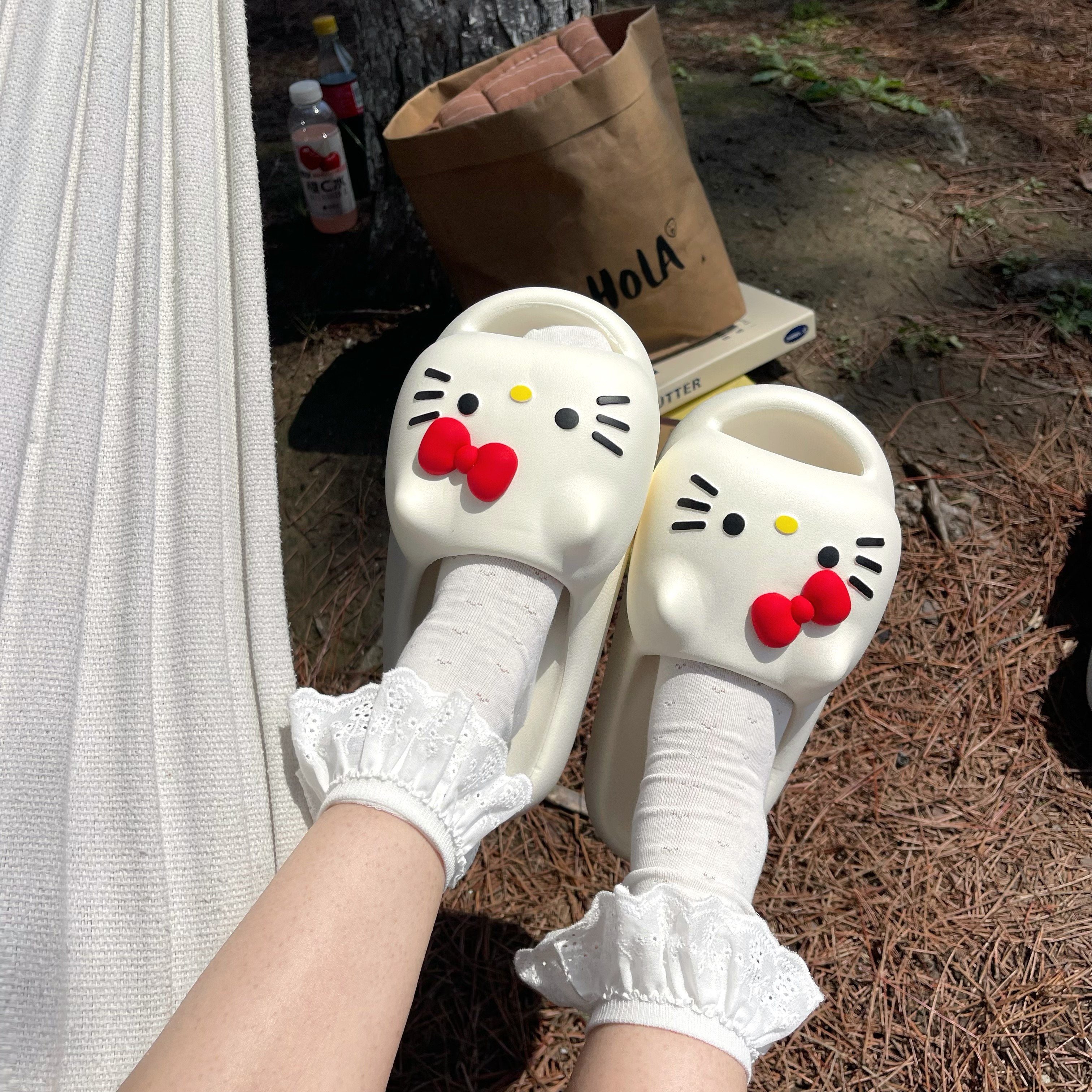 卡通猫咪居家防滑女士夏季拖鞋EVA小猫可爱室内踩屎感浴室凉拖鞋