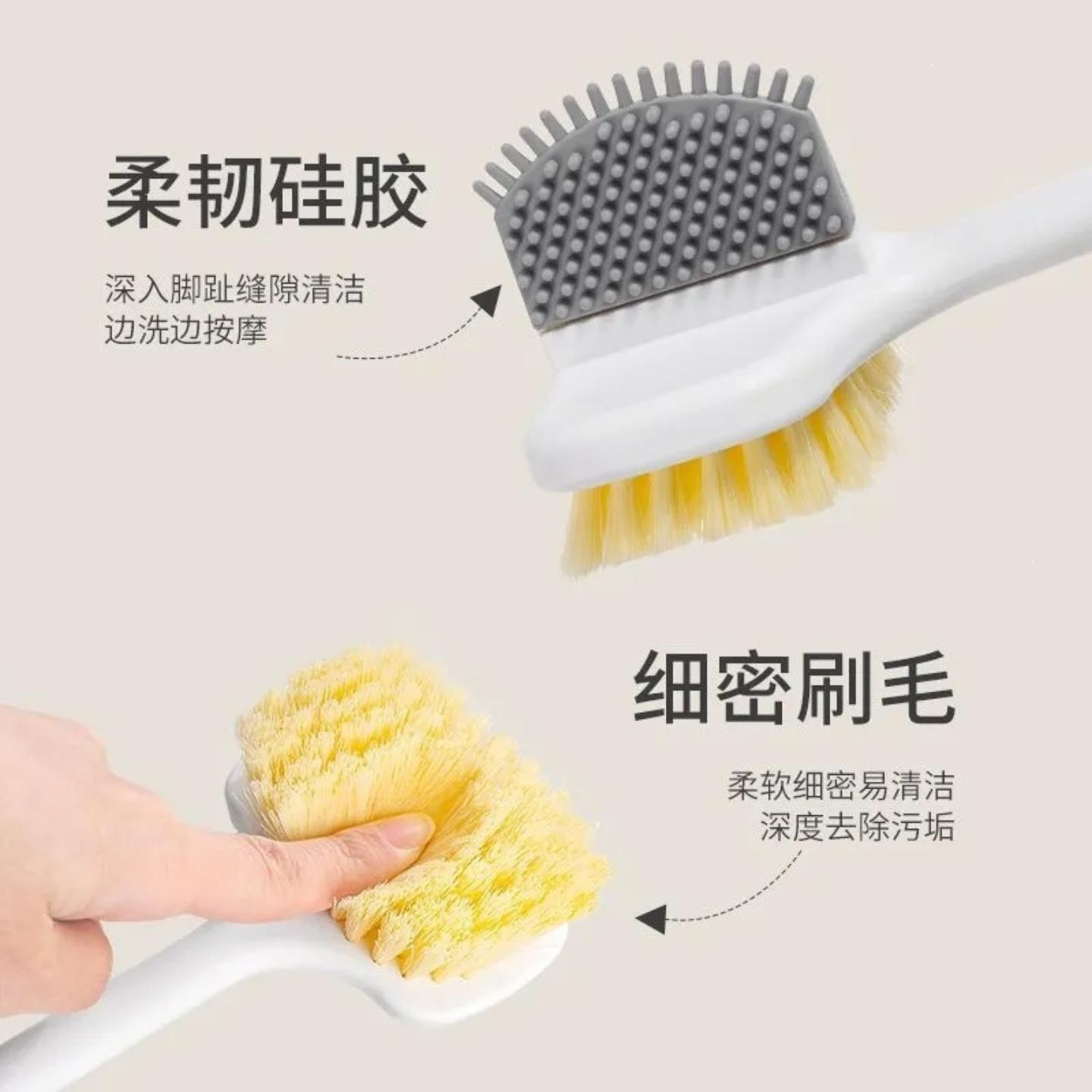 洗脚刷长柄孕妇老人脚趾缝隙刷软毛搓脚神器身体刷磨脚石搓脚板