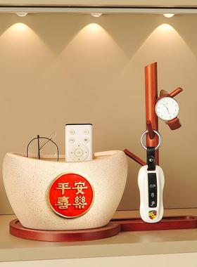 入户进门口鞋柜客厅玄幻锁匙桌面置物架子装饰品玄关钥匙收纳摆件