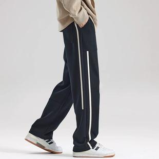 neith 宽松直筒休闲条纹裤 BIAS秋冬新款 男美式 子 针织运动卫裤