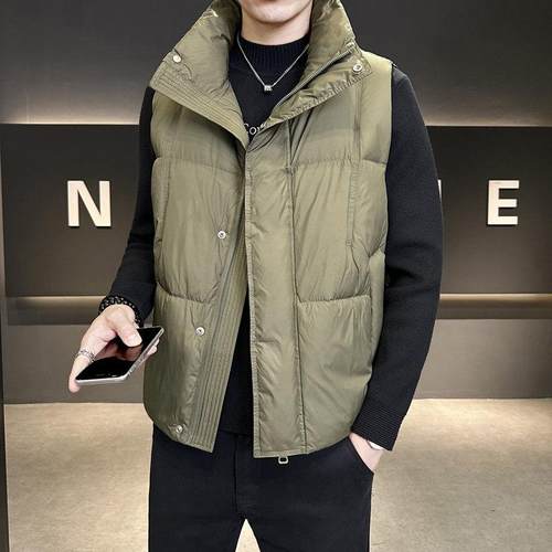 秋冬季羽绒服男士白鸭绒马甲潮牌舒适轻薄休闲背心保暖坎肩外穿男