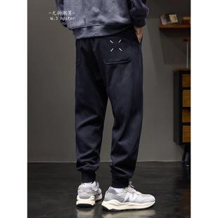 neith 加厚加绒秋冬宽松休闲裤 BIAS潮牌美式 男士 针织束脚卫裤