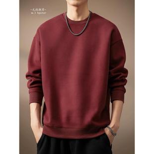 覆古卫衣男秋冬加绒宽松 BIAS高端360g重磅枣红美式 潮牌it neith