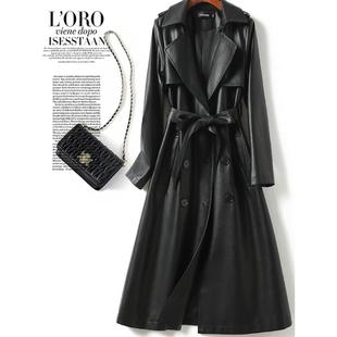 皮风衣 绵羊皮保暖外套柔软皮衣女中长款 法国Rouje Dsyle真皮冬季