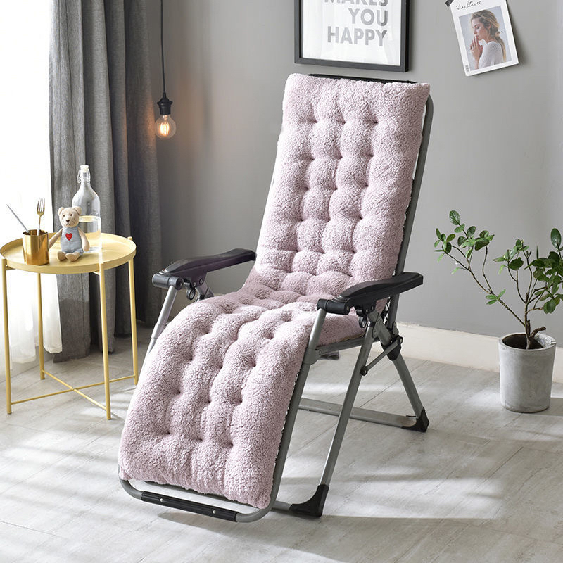 加绒加厚椅垫秋冬季躺椅摇椅藤椅沙发坐垫折叠睡椅保暖通用棉垫子