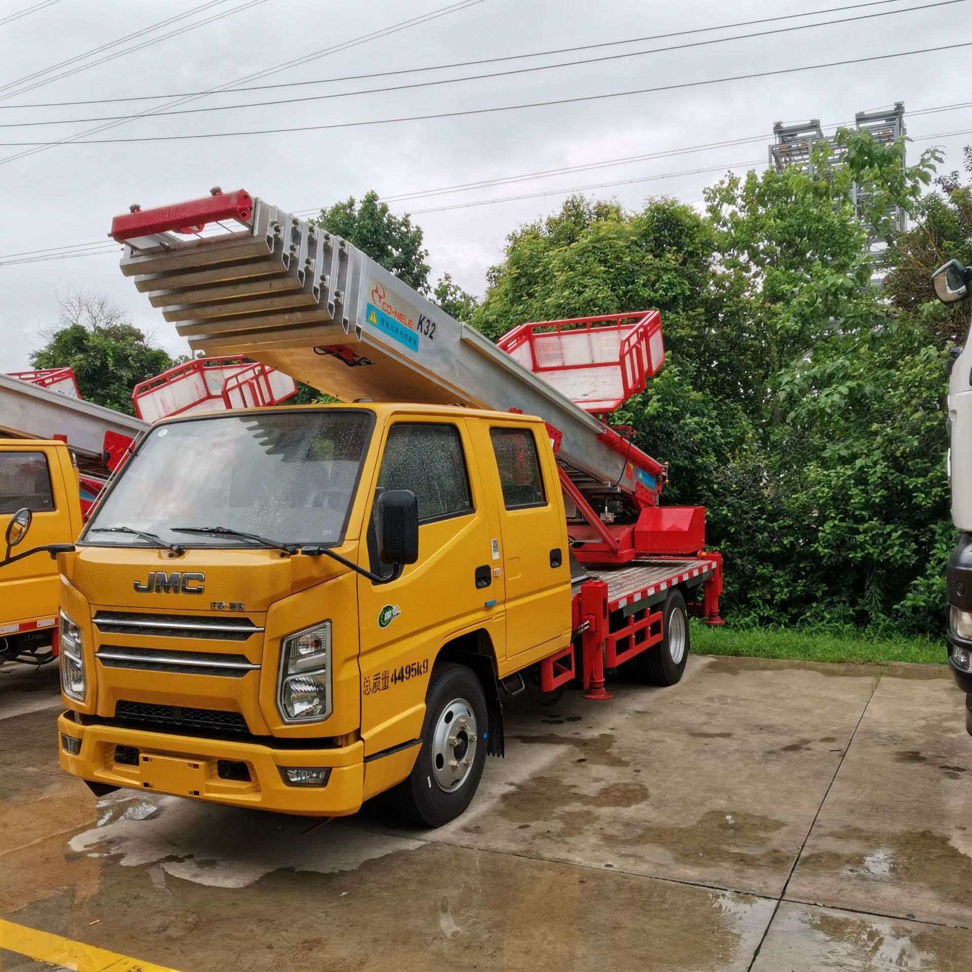 上料云梯车 32米高空运输爬升梯 32米蓝牌工程 抢险救援高空运料