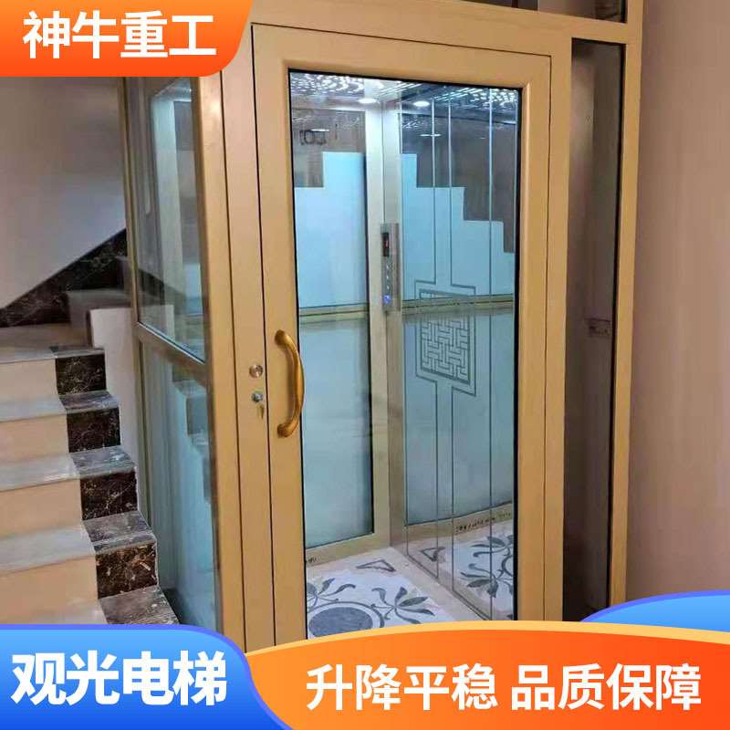 家用电梯二层三层四层室内外液压式小型家用电梯酒店别墅观光电梯