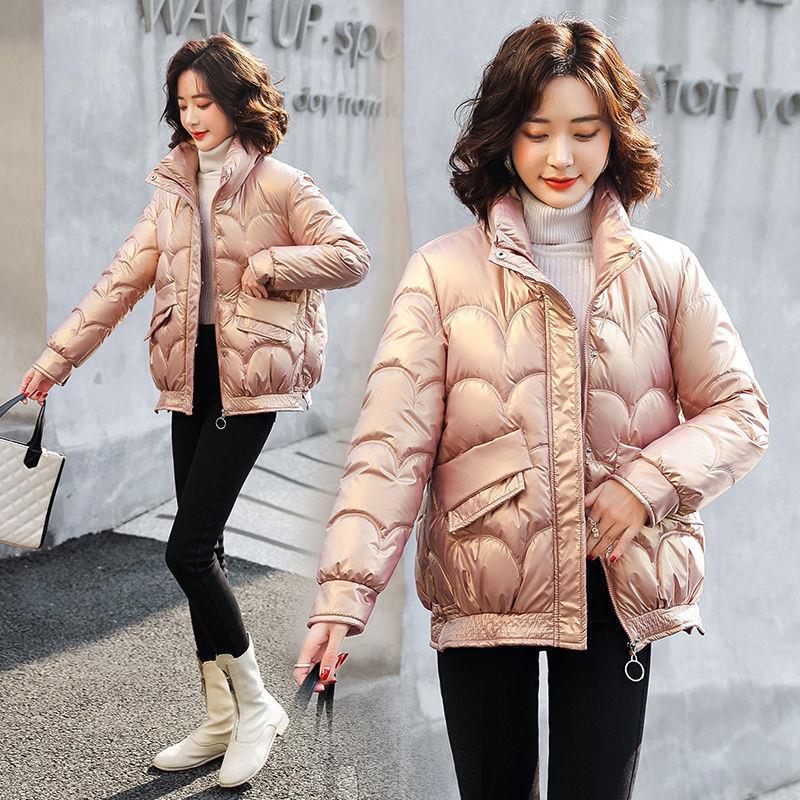 女士棉袄2025新款洋气短款免洗棉衣妈妈40到50岁黑色棉服冬季外套