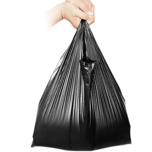 拉圾袋一次性厨房卫生间拉圾塑品 促垃圾袋家用黑色加厚手提背心式