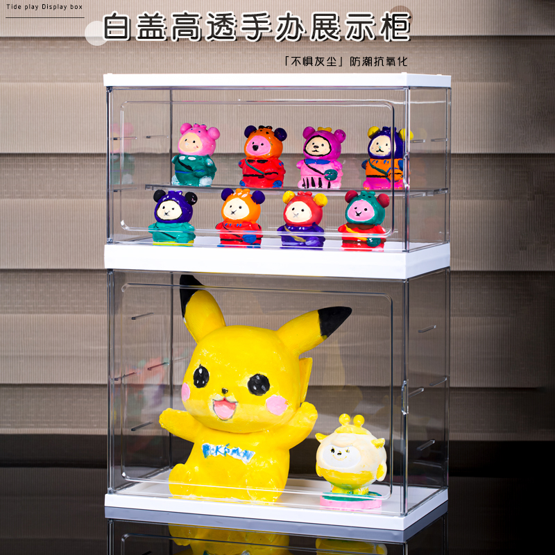 石膏娃娃展示架3D立体摆件亚克力手办盲盒收纳防尘陈列盒