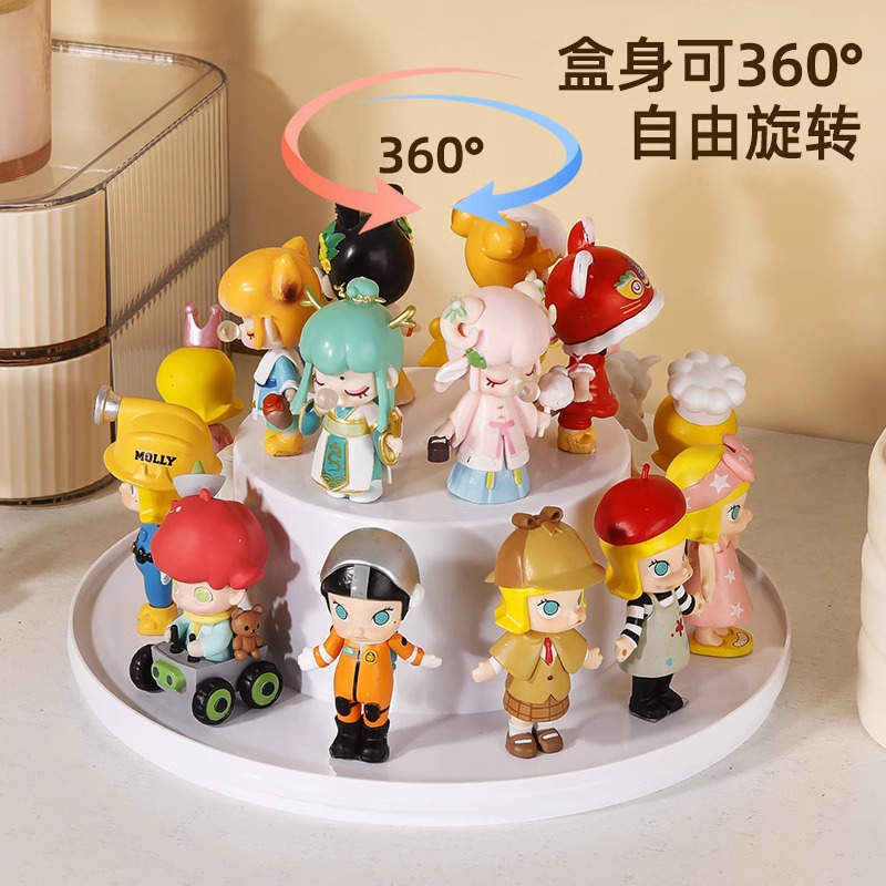 亚克力圆形盲盒收纳盒展示架