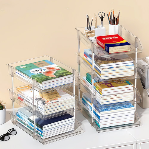 桌面书本收纳架大容量书桌置物架