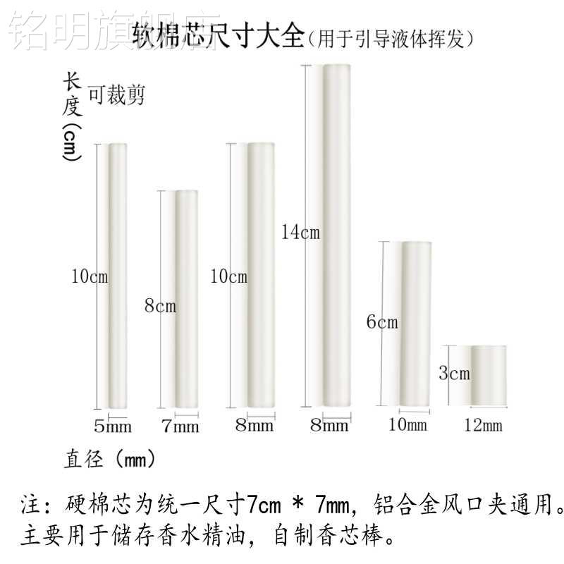 通用车载香棒无味棉芯出风口香水空瓶香芯香薰棒香水座加湿器替换