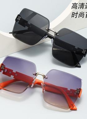情侣款无框时尚百搭太阳镜