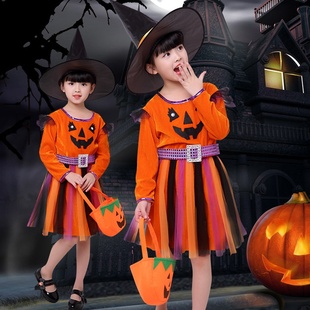 万圣节儿童服装女童天使恶魔小精灵女孩宝宝女巫裙可爱贵族的衣服