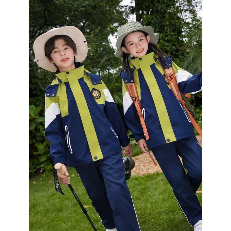 一年级入学校服套装小学生冲锋衣三件套加绒幼儿园园服儿童班服