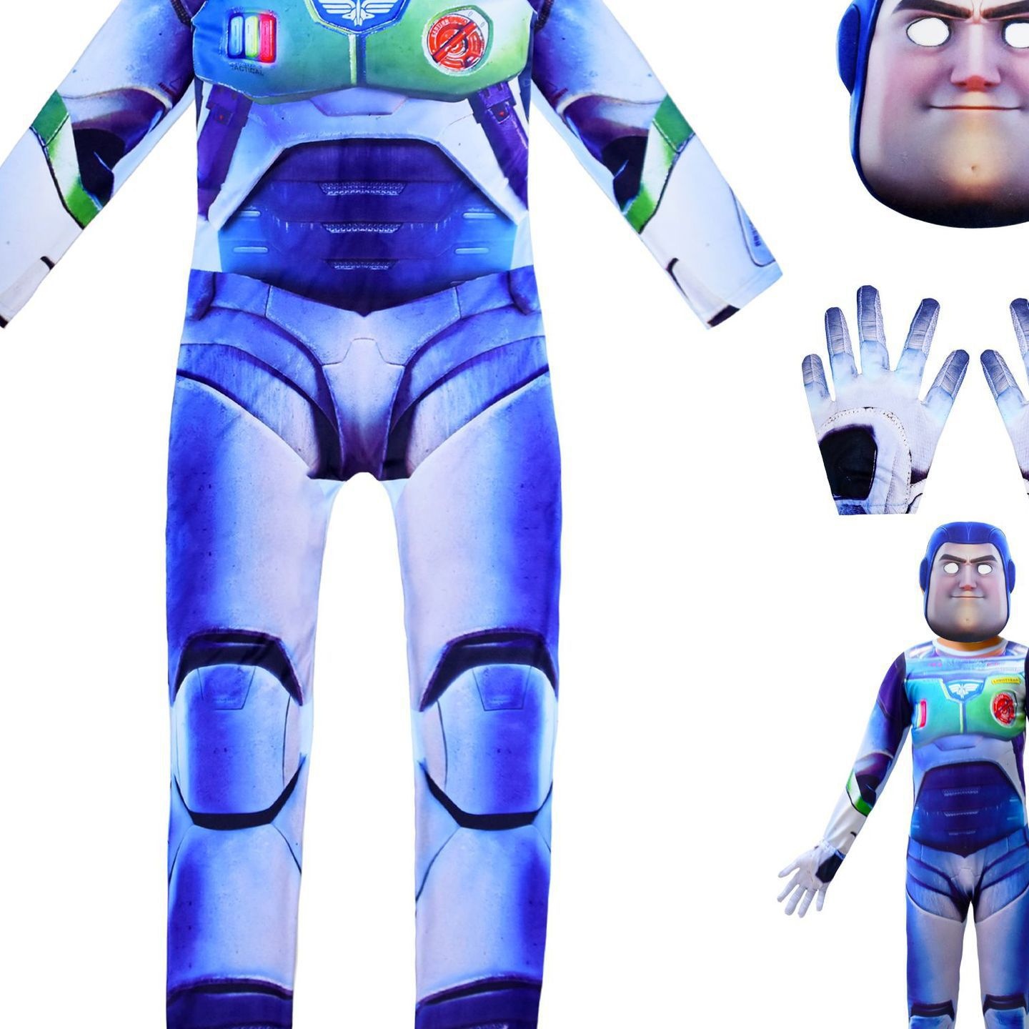 新款玩具总动员巴斯光年cos扮演连体衣万圣节儿童酷帅舞台表演服