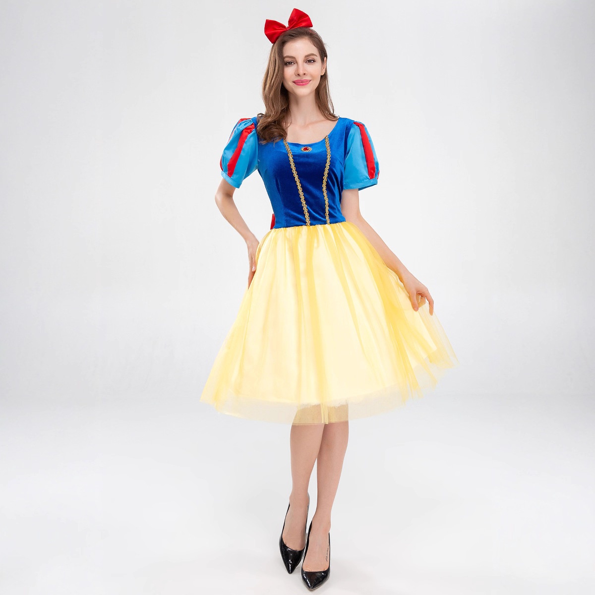 cosplay万圣节 长裙白雪公主服圣诞节服化妆舞会演出服亲子装